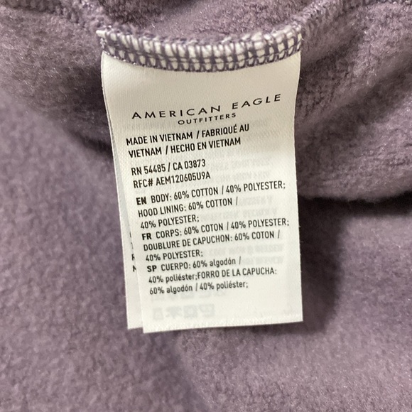 Woman’s AE leopard print dusty purple jegging fit hoodie size L - Picture 4 of 5